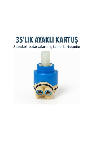 35'lik Ayaklı Batarya Kartuşu Standart Aç Kapa Bataryalara Uyumludur Mix Model