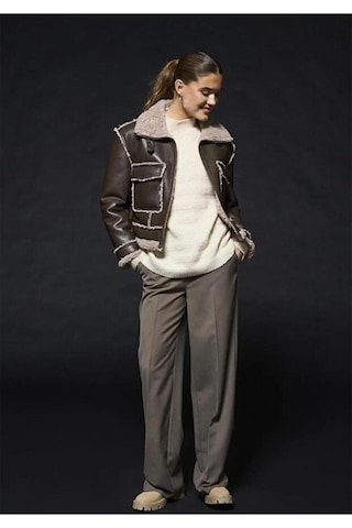 Only 15325920 Onlberta Shearlıng Jacket Otw Bf Kadın Ceket Walnut Simply Taupe