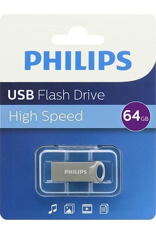 Philips 2.0 64gb Tek Port Usb Flash Bellek Fm21ua128b/93-b