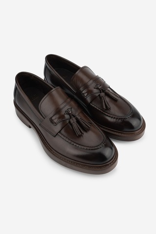 Valmenti Erkek Hakiki Deri Kahverengi Loafer Ayakkabı 1202 7674-66 Erk Ayk Sk26-27 Kahve Santo