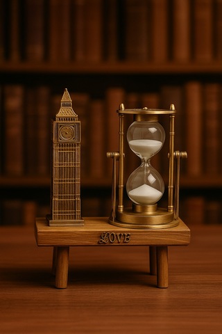 Londra Saat Kulesi Figürlü Kum Saati - Zarif Ve Tarihi Tasarım 16x7. 4x20. 5cm