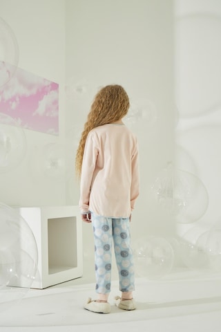 Kız Garson Uzun Kol Somon Pijama Takımı C8t5n9o1 001