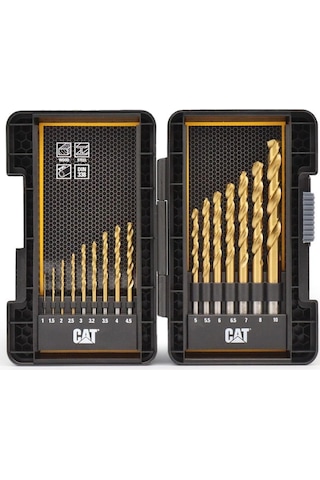 Cat Da02901 16 Parça Profesyonel Titanyum Kaplama Hss Metal Delici Matkap Ucu