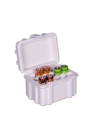 Aa Pil Saklama Kutusu 3d Baskı Taşıma Kutusu 15'li Pil Organizer Kutu Beyaz