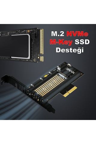 JEYI SK-5 M.2 NVMe (M-Key) to PCIe 3.0 x4 RGB ADAPTÖR