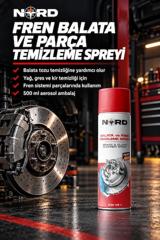 Nord Fren Balata Ve Parça Temizleme Spreyi 500 Ml