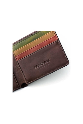 Helmbrook London Eldridge Deri İnce Çok Bölmeli Rfid Korumalı Erkek Cüzdan - Kahverengi