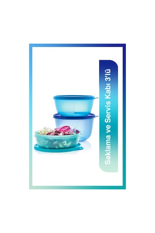 Tupperware Saklama ve Servis Kabı  3'lü Set