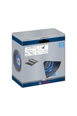 Bosch Professional Accessories Cam Fırçası, Dalgalı Tel Clean Metal İçin, X-lock, Ø 115 Mm, Tel Kalınlığı 0,3 Mm