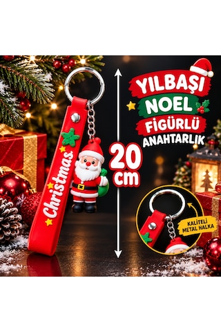 Vıp 9 Adet Noel Anahtarlık Yılbaşı Hediyesi Christmas Keychain Noel Figürlü Anahtarlık Noel Hediyesi