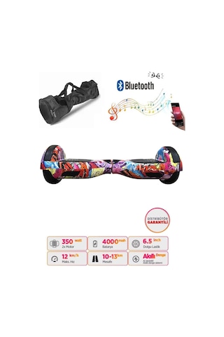 Citymate Hoverboard 6.5 inch Elektrikli Kaykay Scooter Bluetooth Hoparlörlü Çanta Hediye D16