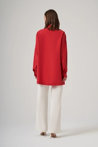 Nuss 6035 Cep Detay İnce Kap - Red Plum