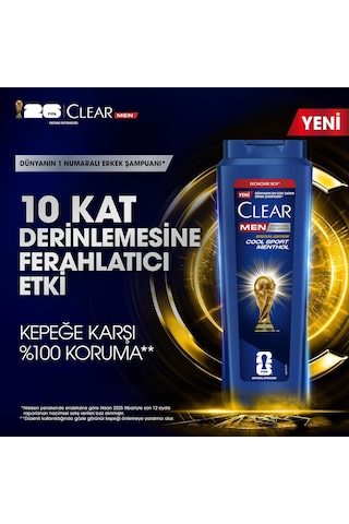 Men Erkek Şampuan Cool Sport Menthol Kepeğe Karşı Etkili 600 Ml