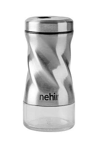 Nehir Burgulu Standlı 6 Parça Paslanmaz Çelik Baharatlık Seti