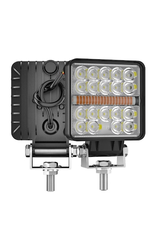 Off Road Çakarlı Drl Gündüz Led Kare Çalışma Lambası Ve Sis Farı