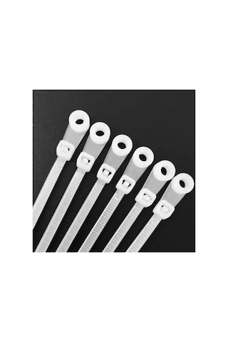 M191pl 2,5 X 100 Mm Vida Delikli Naylon Kablo Bağı, Ethernet Ve Ses Sistemi Kabloları İçin, Kendinden Kilitli, Beyaz , 40 Adet