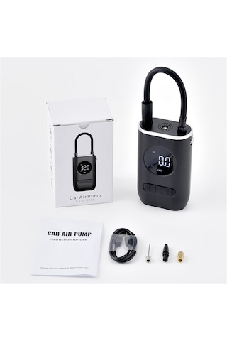 Wezone Kablosuz El Tipi Mini Hava Pompa, 150psı 70w, 4000mah, Led Ekran, Otomatik Durdurma, Araba/motosiklet/bisiklet Lastikleri Ve Toplar İçin