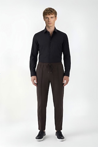 Sabri Özel Giotelli Erkek Koyu Kahve Dar Kesim Slim Fit Yan Cep Bel Lastikli Jogger Pantolon