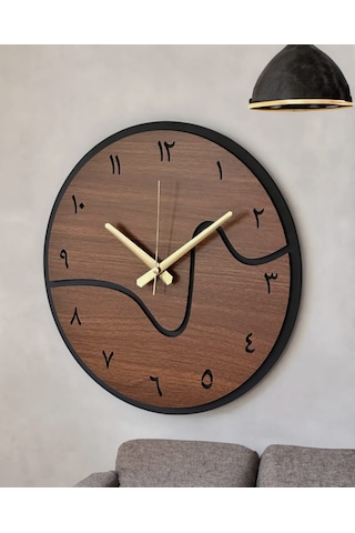 Modern Ahşap Duvar Saati Sağlam Çok Şık Ve Birarada..no:46 Çok Rekli