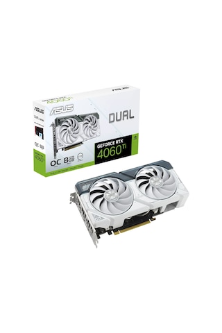 Asus NVIDIA GeForce RTX 4060 Ti Dual OC White DUAL-RTX4060TI-O8G-WHITE 8 GB GDDR6 128 Bit Ekran Kartı