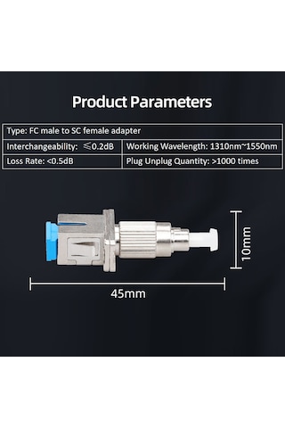 Yaozixa Fc Erkek-sc Dişi Fiber Optik Adaptörü: Yüksek Verimli, Düşük Kayıp, 1310-1550nm Dalga Boyu, 1000+ Tak-çık