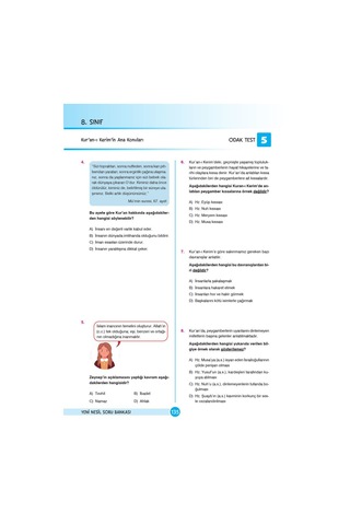 8. Sınıf LGS Din Kültürü ve Ahlak Bilgisi Nesil Soru Bankası