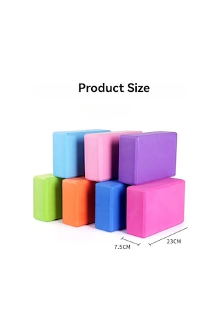 Kosona Eva Spor Blokları, Yoga Egzersiz Yardımı, Kayma Önleyici Dayanıklı, Fitness Ve Esneklik Egzersizleri İçin Sarı 2'li Paket Sarı