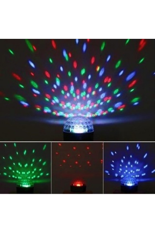 Led Kristal Disko Topu 220 V Usb Hoparlör