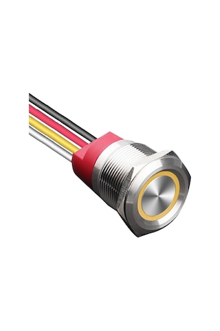 Wd22t-p1-e 22mm Dokunmatik Touch Metal Buton - Sarı