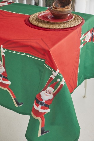 Ays Home Kırmızı Noel Baba Yılbaşı Christmas Yemek Masa Örtüsü
