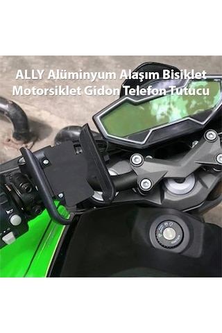 Ally Alüminyum Alaşım Bisiklet Motorsiklet Gidon Telefon Tutucu- 5775