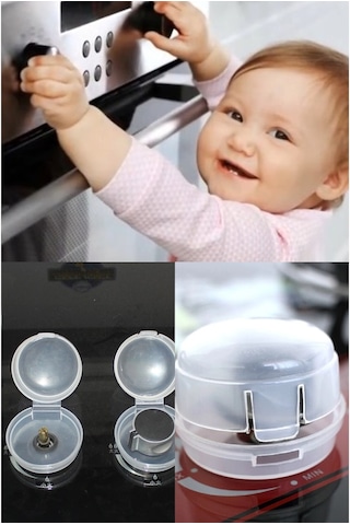 Çocuk Bebek Koruma Güvenlik Ocak Gaz Fırın Düğmesi Kilidi 2 Adet