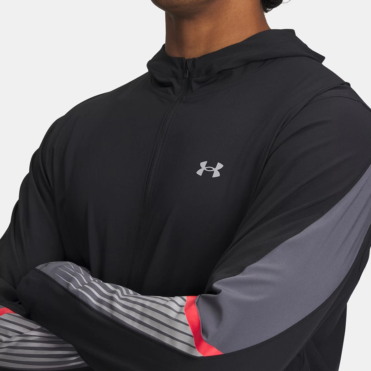 Under Armour Velociti Storm Hooded Erkek Siyah Kapüşonlu Ceket Siyah