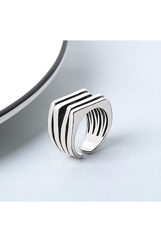 925 Ayar Gümüş Çok Katmanlı Bohem Tarz Yüzük