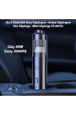 Ally Elektrikli Araç Süpürgesi - Araba Süpürgesi - Oto Süpürge - Mini Süpürge St-6675c