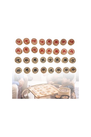 Suntek 32x Ahşap Satranç Taşları Eğitim Gençler Oyuncak