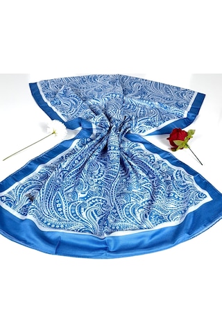 İPEKAL Soft Pamuk Şal-75 X 190 -06574 Mavi