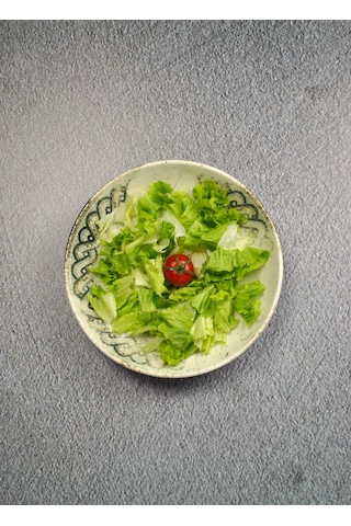 1 Adet Porselen Salata Çukur Sunum Servis Tabağı 25 Cm- Mezopotam