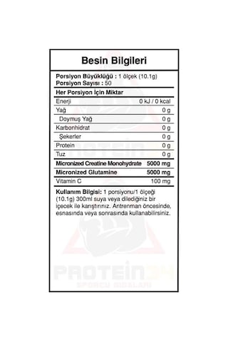 Bigjoy Sports Big2 Glutamine + Creatine  505g 50 Servis Aromasız