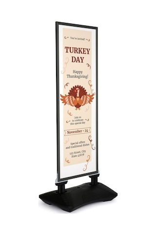Wind Pro Slim Siyah Kaldırım Panosu 55 x 170 CM