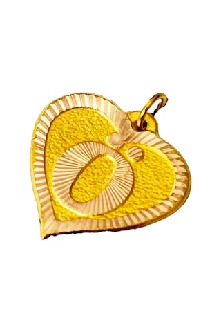 0.25 Gram 14 Ayar Ö Harfi Kalp Kolye Ucu
