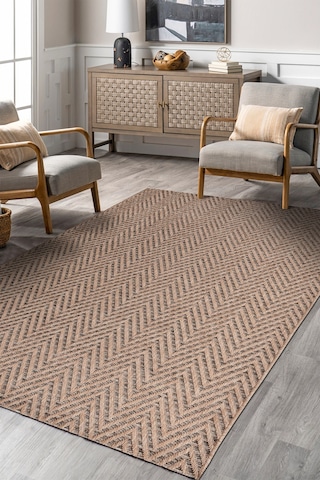 Sierra Halı Jüt Hasır Görünümlü Modern Kilim Ve Yolluk, İnce Bukle Dokuma Bej