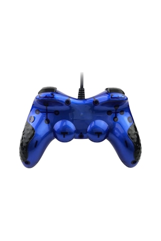 12 Fonksiyon Tuşulu Double Shock Usb Pc Bilgisayar Oyun Kolu Mavi