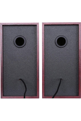Lecoo   Ds105 6w Ahşap Gövdeli Masaüstü Stereo Hoparlör - Usb + 3.5mm Jack Girişli Pc Hoparlörü
