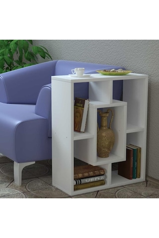 Dekorister Ovis Yan Sehpa Beyaz