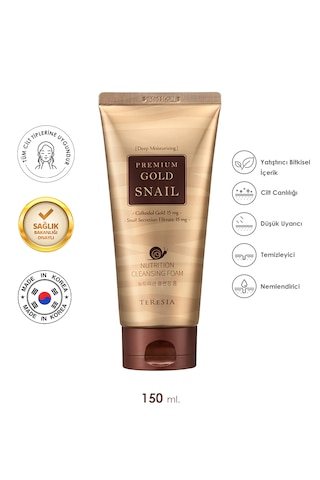 Akne Ve Gözenek Karşıtı Gold & Snail Özü Içeren Yüz Temizleme Köpüğü 150 Ml