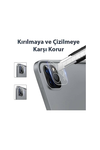 Gor Apple Uyumlu iPad Pro 11 12.9 2020-2021 3D Cam Kamera Koruyucu 2
