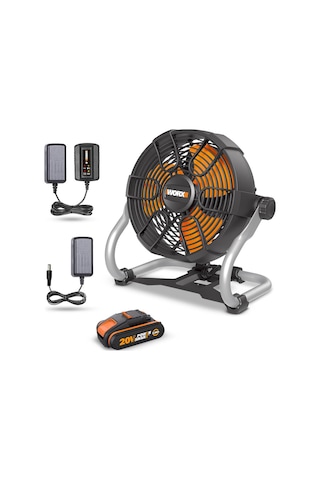 Worx WX095 20Volt 2.0Ah Li-ion 242 MM Profesyonel Hibrit Şantiye Fanı/Vantilatör