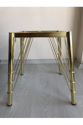 Metal, 40 Cm Gold Kaplama Sandalye Ayağı 2 Adet
