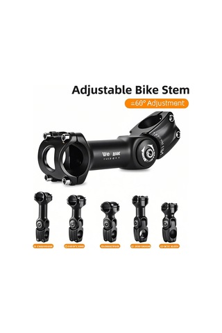 Lemestar Alüminyum Bisiklet Kol Direksiyonu Yükseltici - Açı Ve Yükseklik Ayarlanabilir - 31.8 110mm - Siyah Siyah